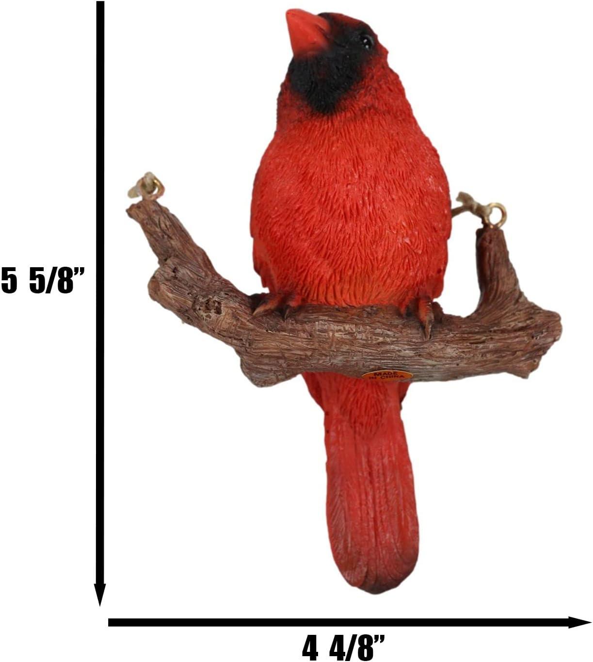 Hi-Line Gift Ltd. Hanging Cardinal ON A Branch, red