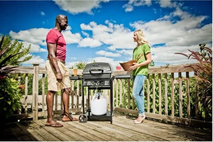 Black 2-Burner Liquid Propane Gas Grill with Steel Frame