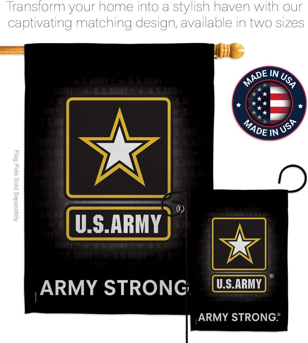 Breeze Decor 58061 Military U.S. Army 2-Sided Impression Garden Flag - 13 x 18.5 in.