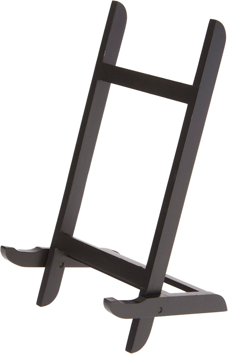 Folding Black Wood Easel Stand, 9.5" H x 5" W x 5" D, Pack of 2