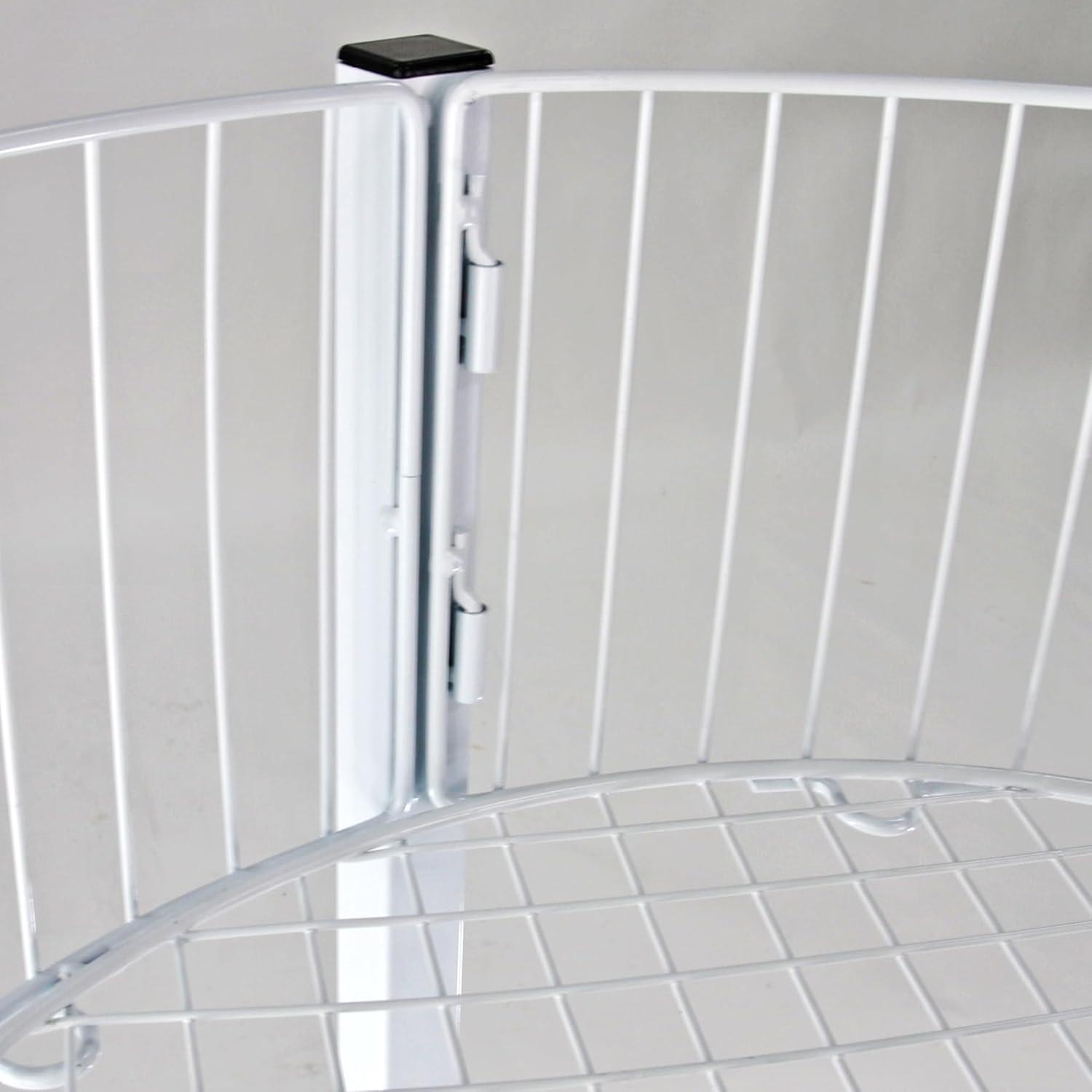 Azar Displays Three-Tiered Large White Wire Bin