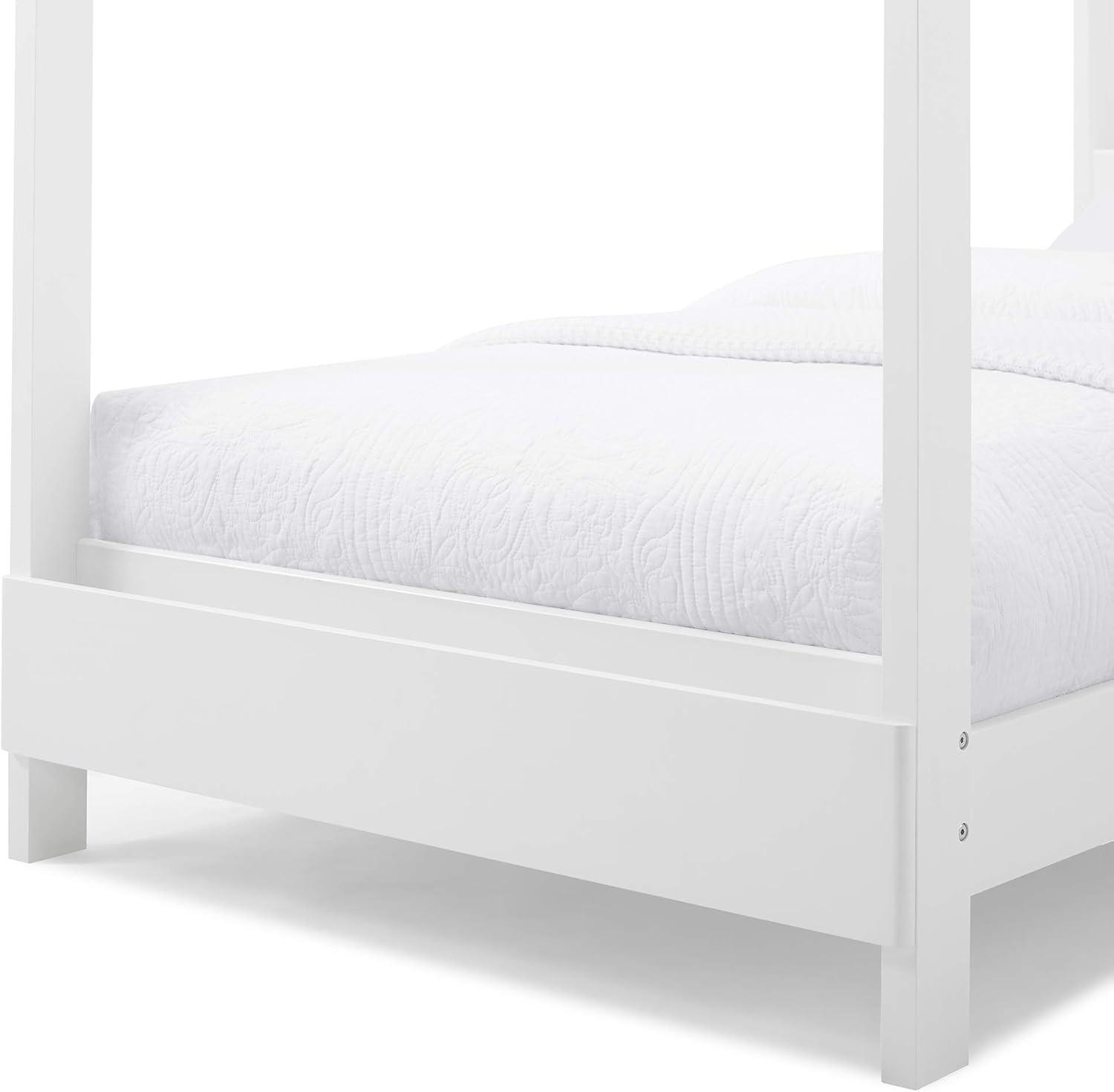 Twin Solid Wood Platform Standard Bed with Shelves by Delta Children