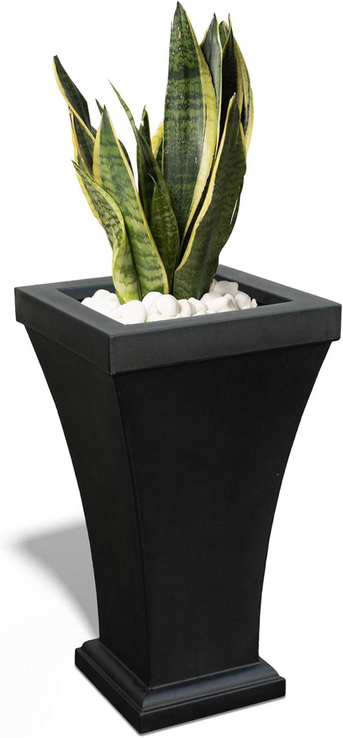 Bordeaux 28" Tall Resin Planter with Water Reservoir