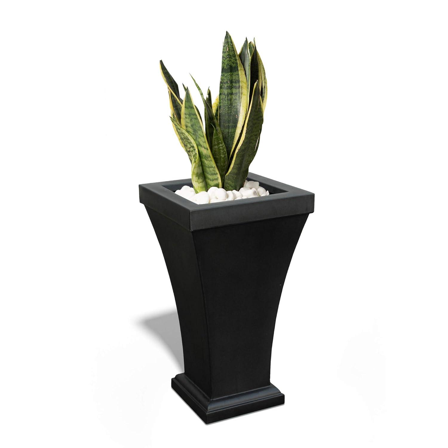 Mayne Inc. Bordeaux 28" Tall Resin Planter with Water Reservoir