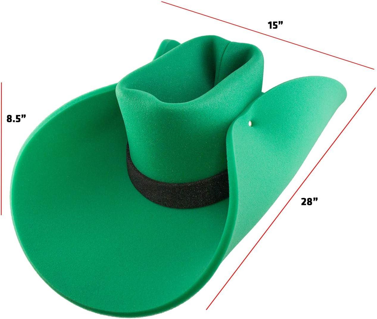 FUNSTITUTION Cowboy Hat, Giant Foam Cowboy Hat - Oversized Hat - Silly, Crazy and Funny Hats for Adults and Kids - Huge Hat - Yellow Hat
