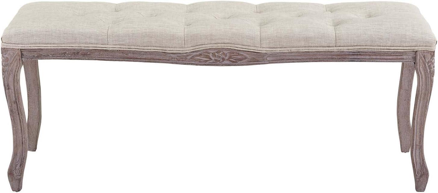 Modway Regal Vintage French Upholstered Fabric Bench