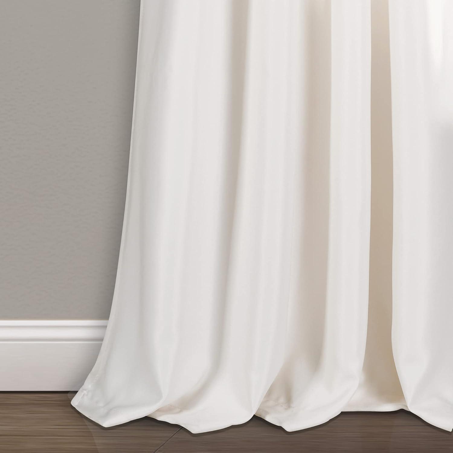 Lush Decor Weeping Flowers Floral Room Darkening Thermal Rod Pocket Curtain Panels (Set of 2)