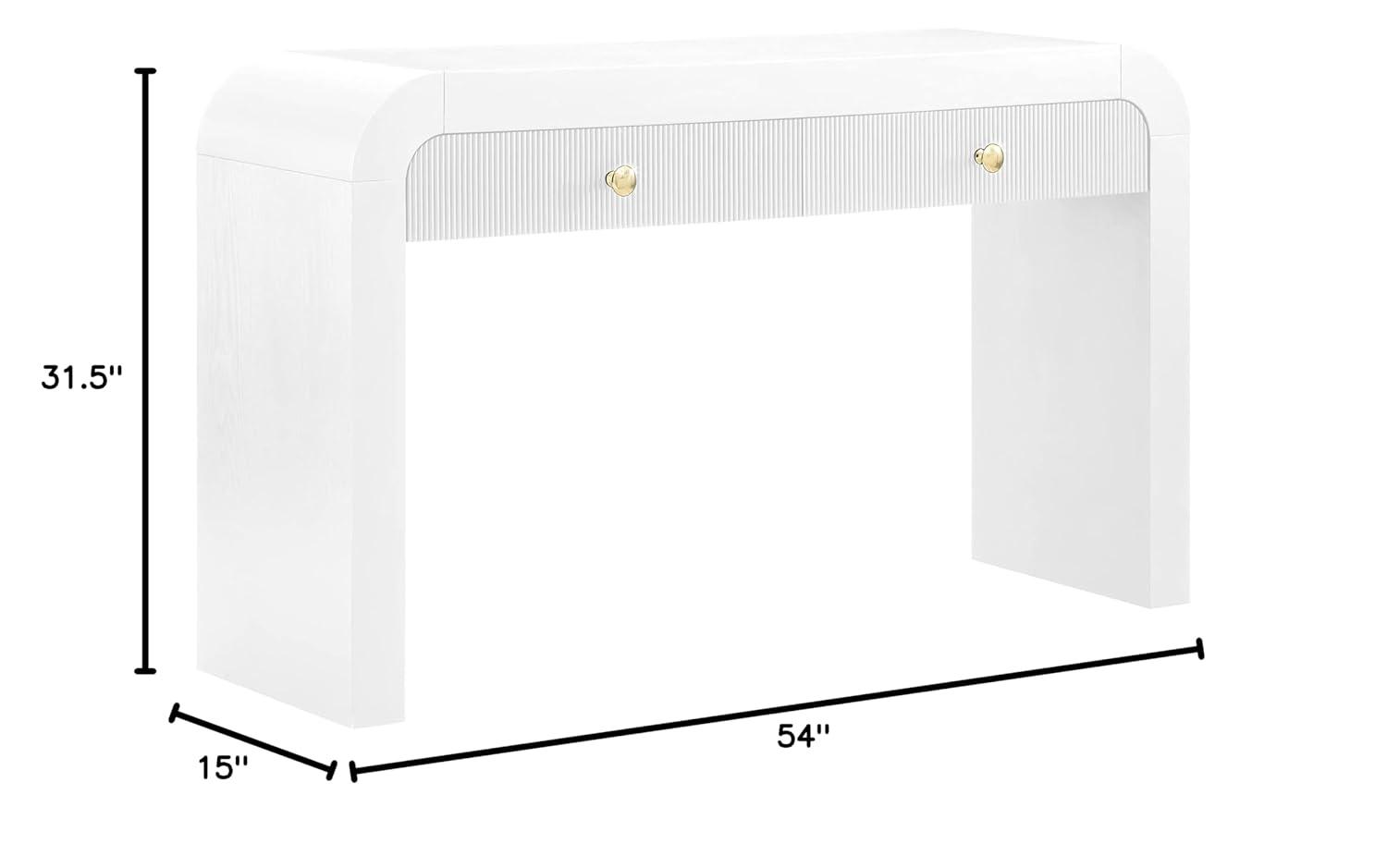 Meridian Furniture Artisto White Console Table