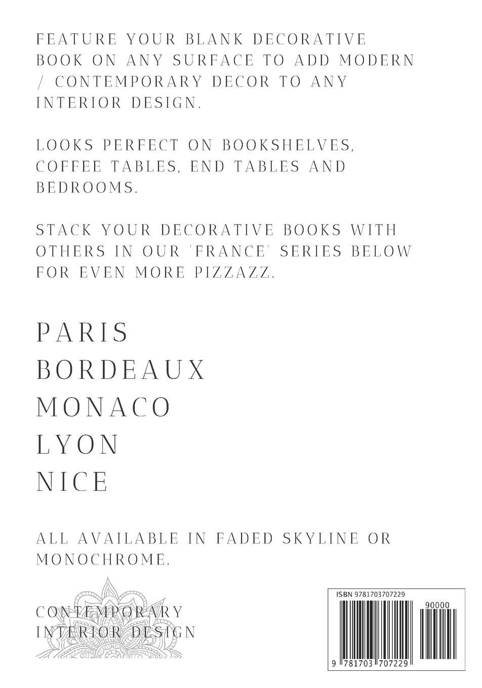 Marseille Monochrome Decorative Book for Home Styling