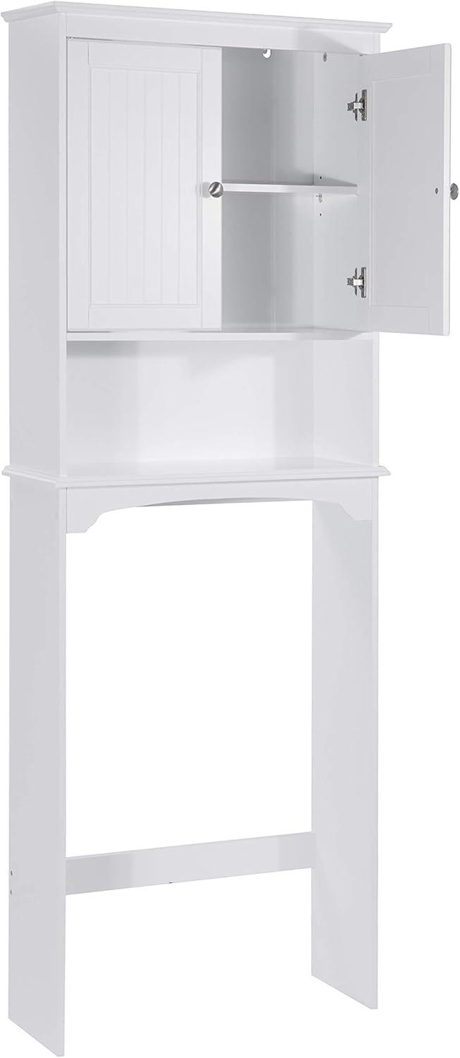 Spirich Home Bathroom Shelf Over-The-Toilet, Bathroom SpaceSaver, Bathroom Storage Cabinet Organizer, White