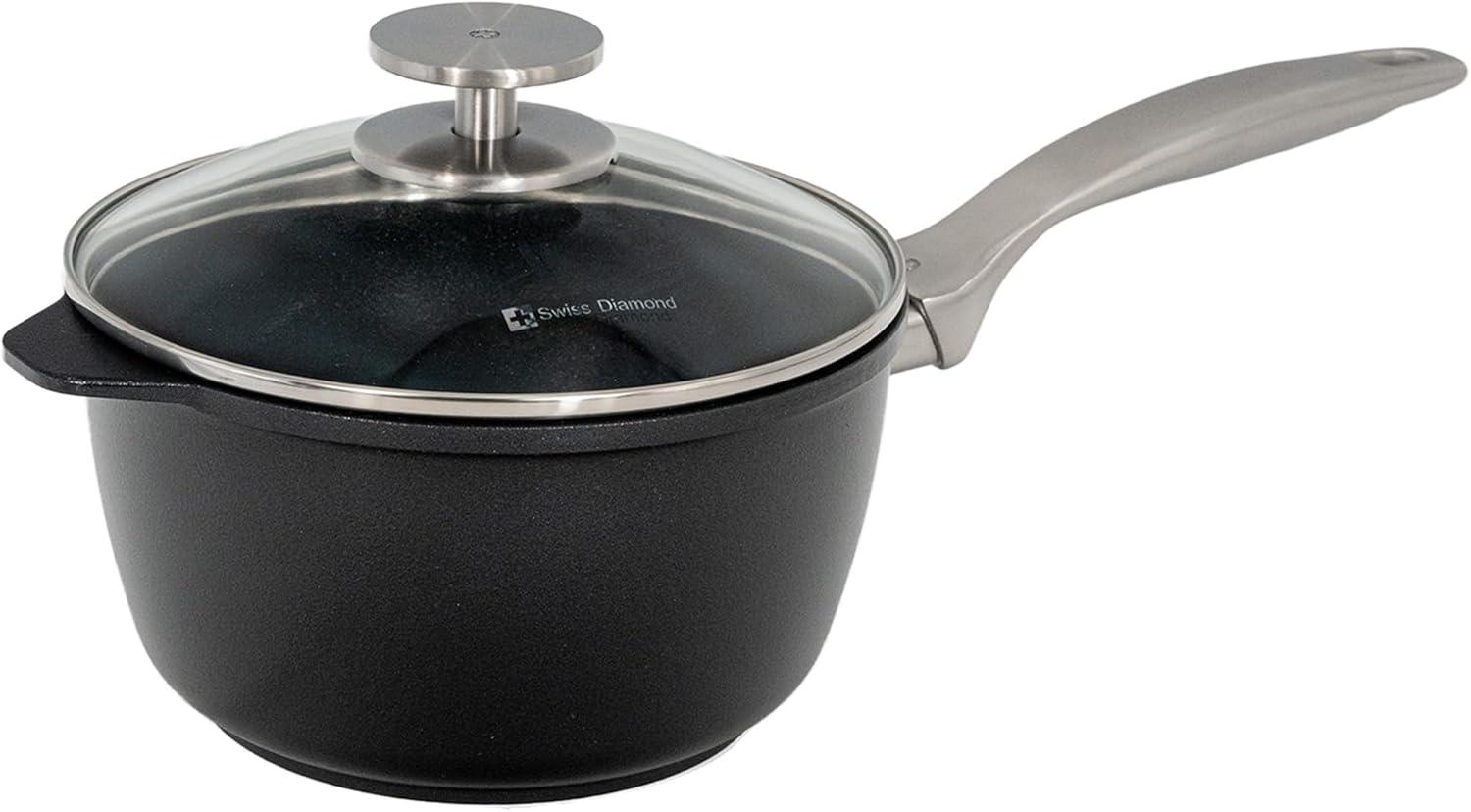 Swiss Diamond 2.2 Quart Saucepan With Lid