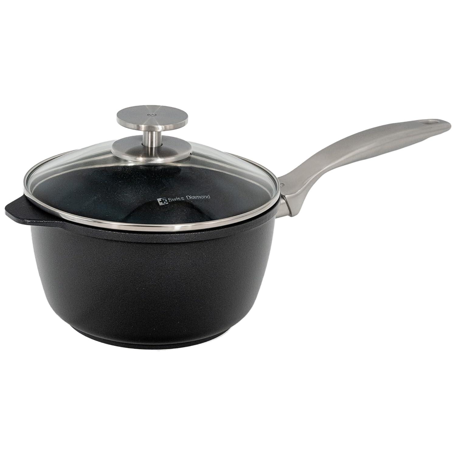 Swiss Diamond 2.2 Quart Saucepan With Lid