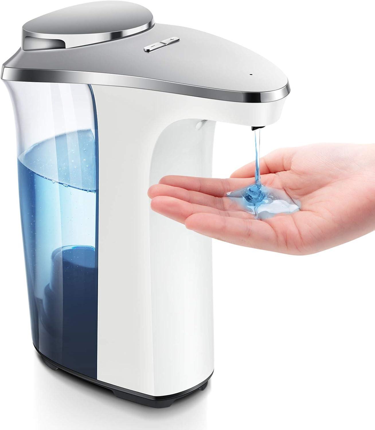 Silver and White Automatic Touchless Liquid Soap Dispenser