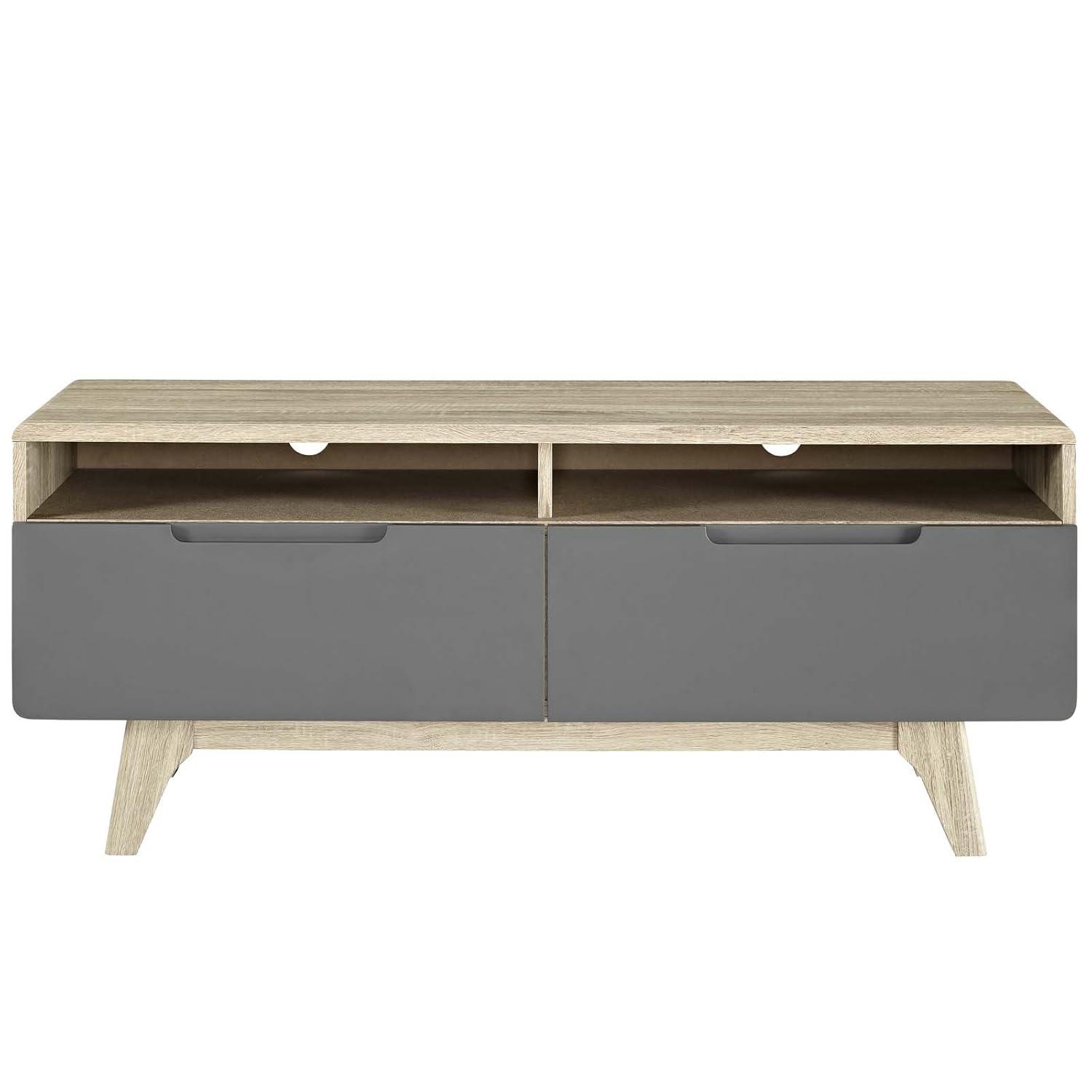 Modway Origin 47" Particleboard TV Stand for TVs up to 50" in Natural/Gray
