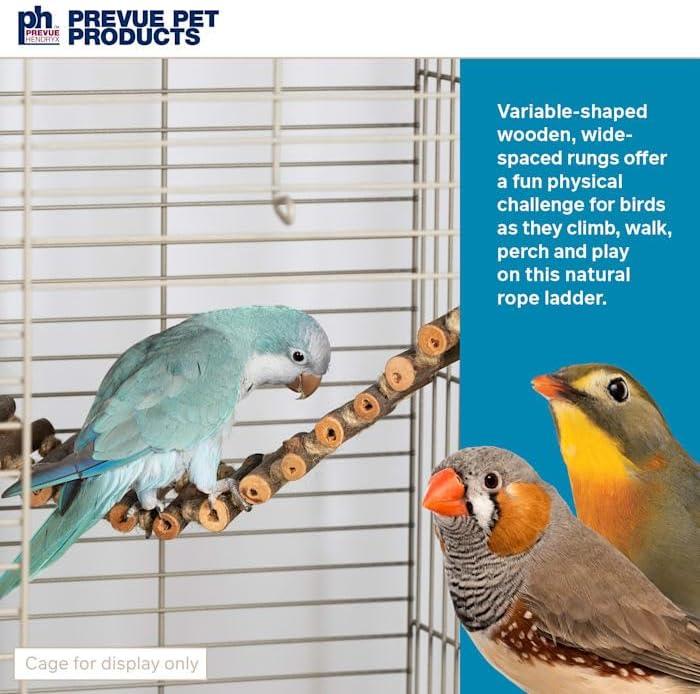 Prevue Pet Products Handmade Natural Wood Rope Ladder Bird Toy