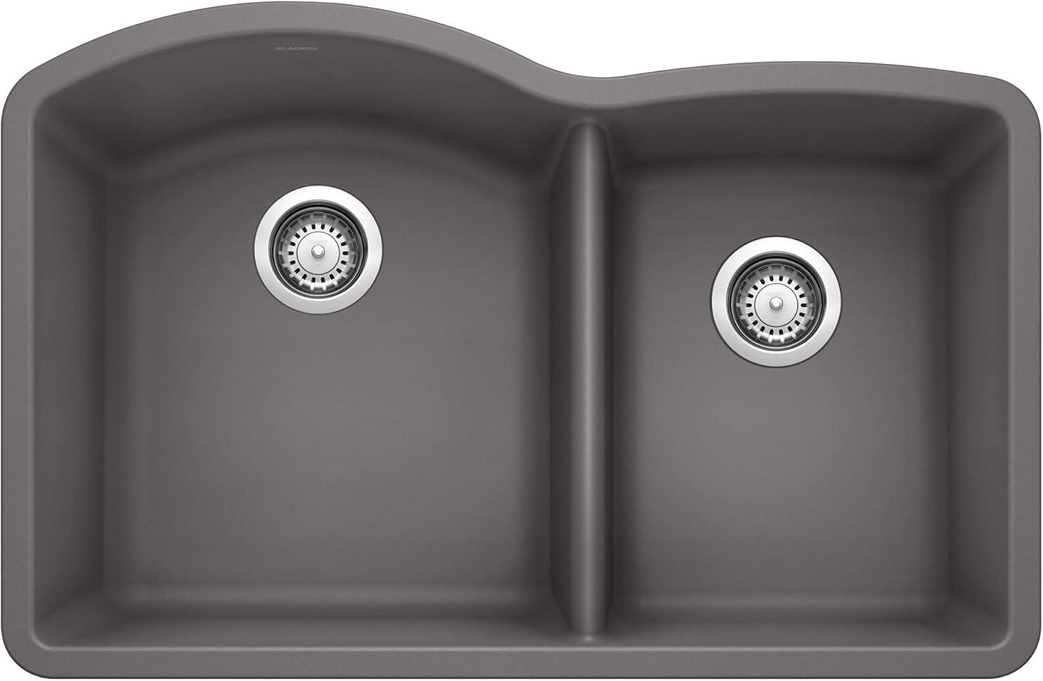 Diamond SILGRANIT 32.07" L x 20.92" W Double Bowl Undermount Kitchen Sink