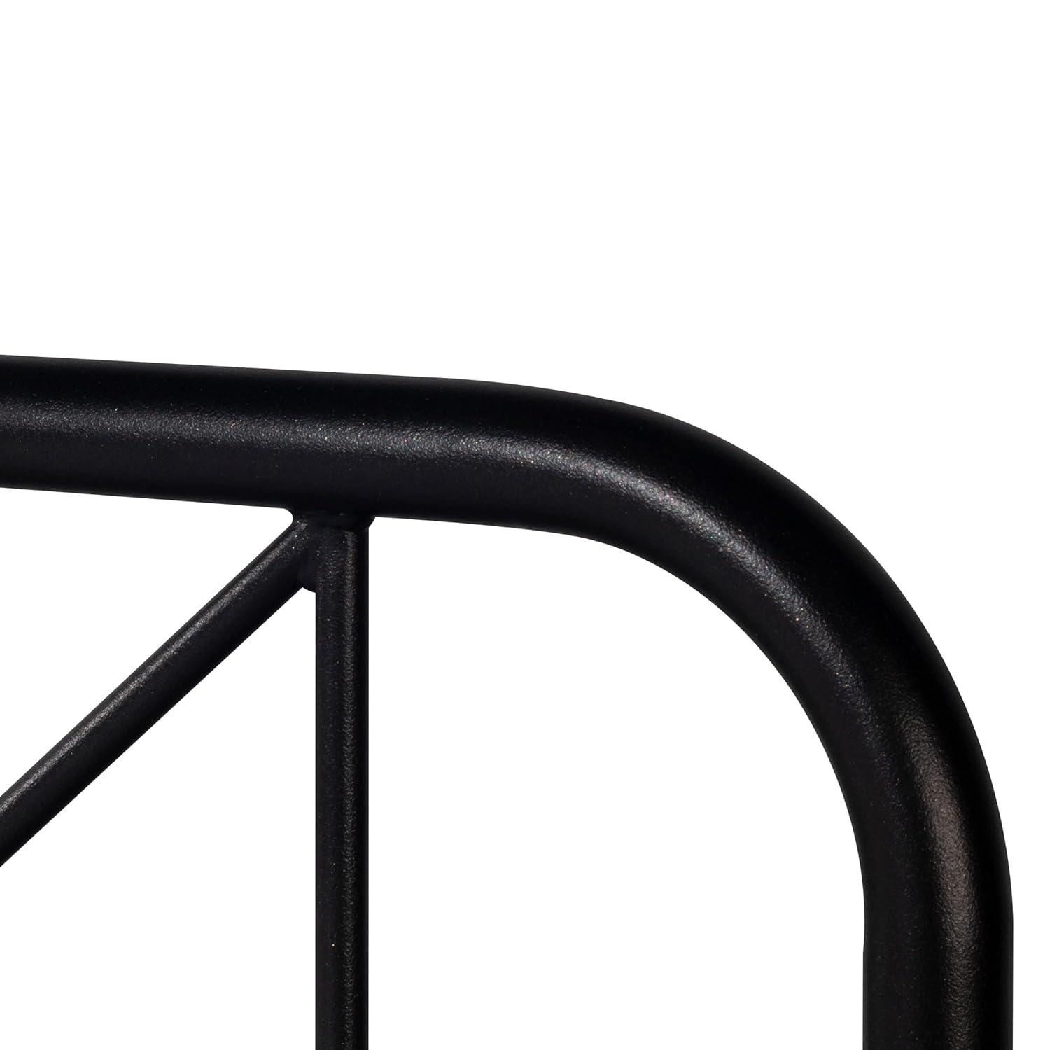 Hillsdale Furniture Williamsburg Geometric Design Metal King Bed, Black Sparkle