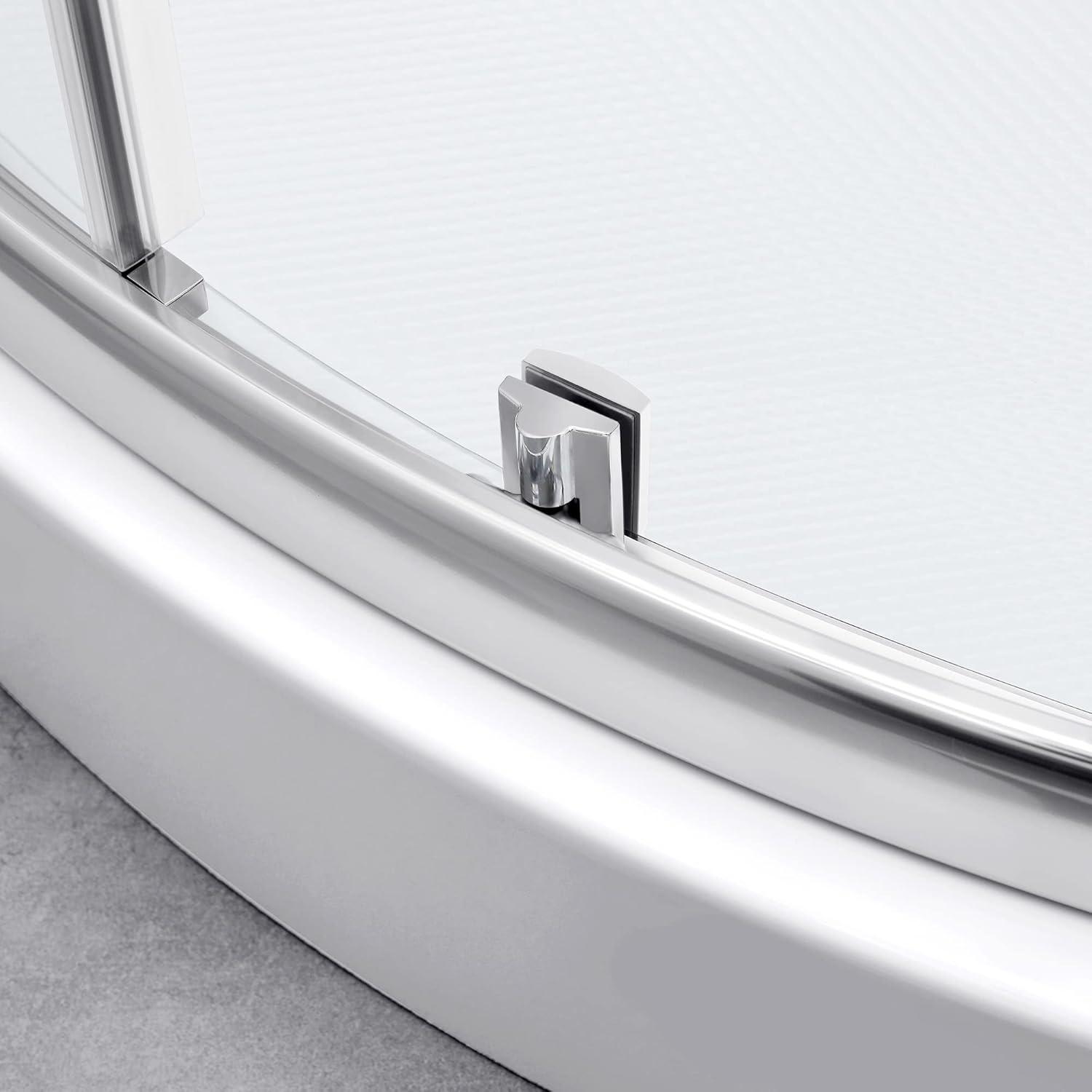 OVE Decors Breeze 44 in. Round Shower Kit w/ Clear, Base, Wall