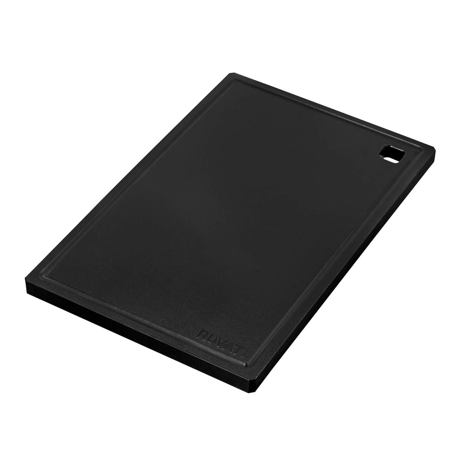 Ruvati Ruvati 17 x 11 inch LedgeFit Black Resin Replacement Cutting Board for Ruvati Workstation Sinks