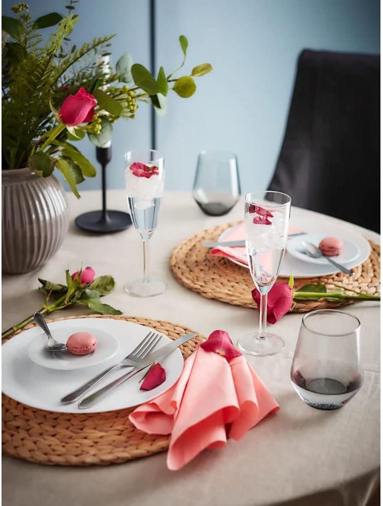 Elegant White Tempered Glass Serving Bowls Set of 6