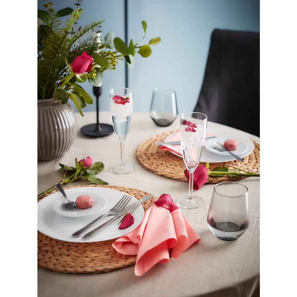 Elegant White Tempered Glass Serving Bowls Set of 6