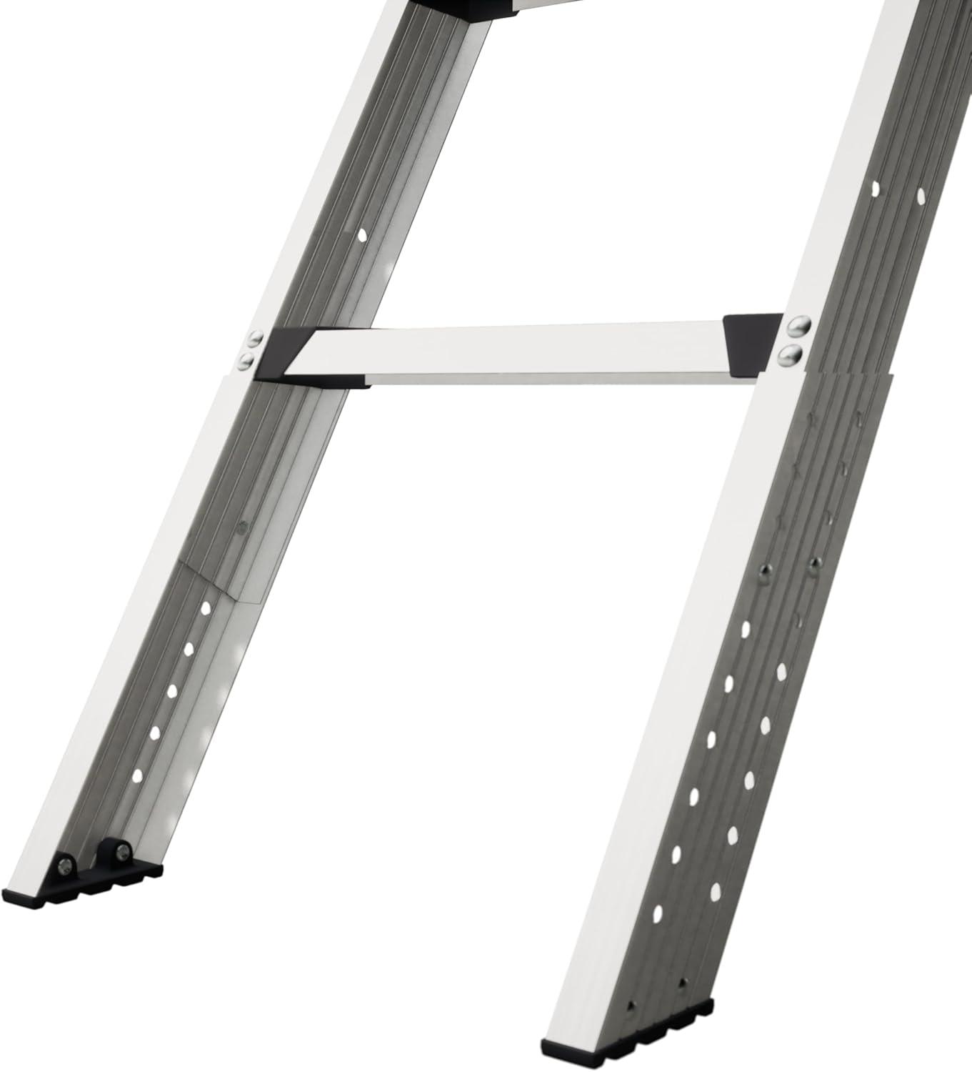 Louisville Ladder Aluminum Attic Ladder R10 Insulated Door 375 lbs Capacity 30 x 54 Inch Opening
