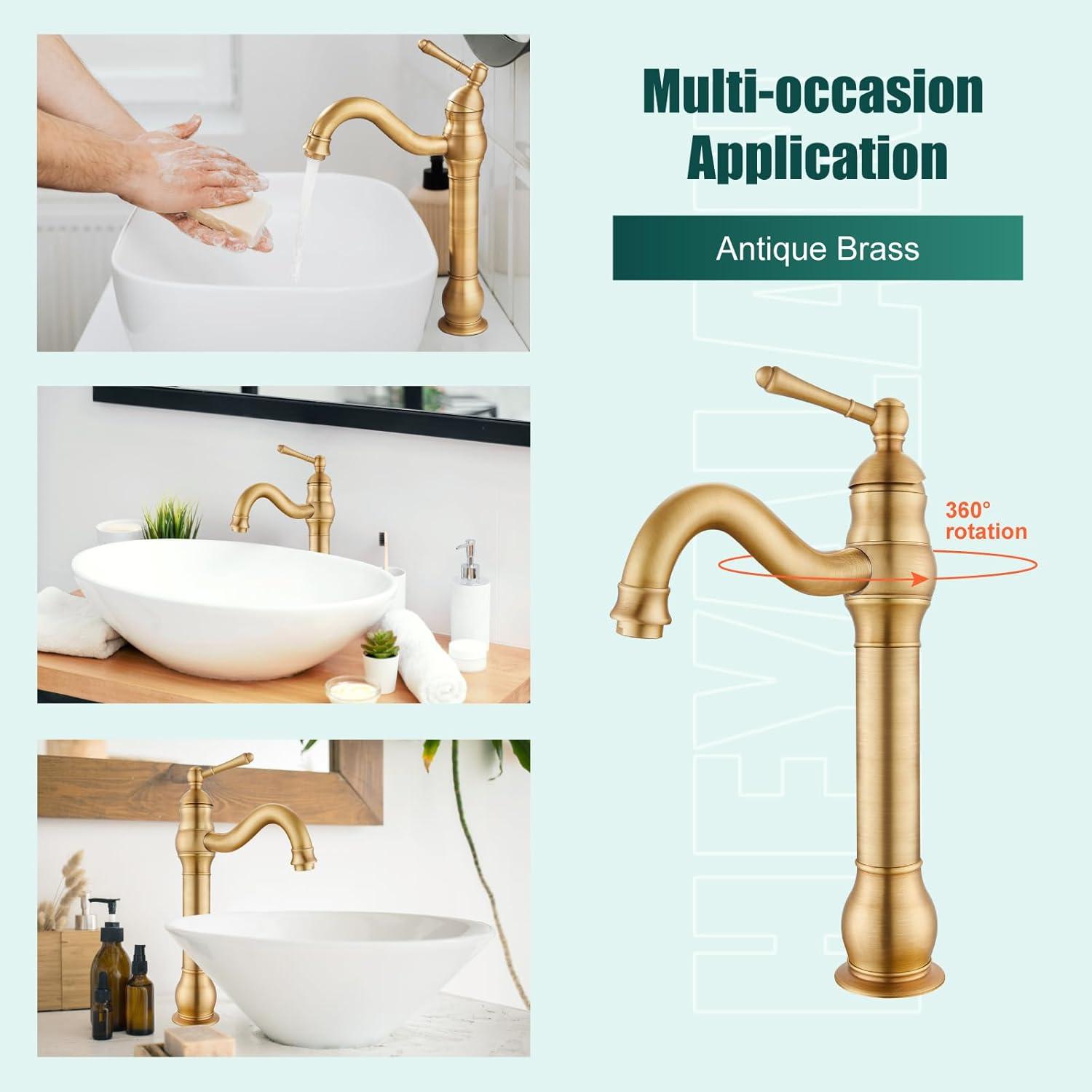 Vessel Sink Faucet Single-handle Bathroom Faucet with Drain Assembly