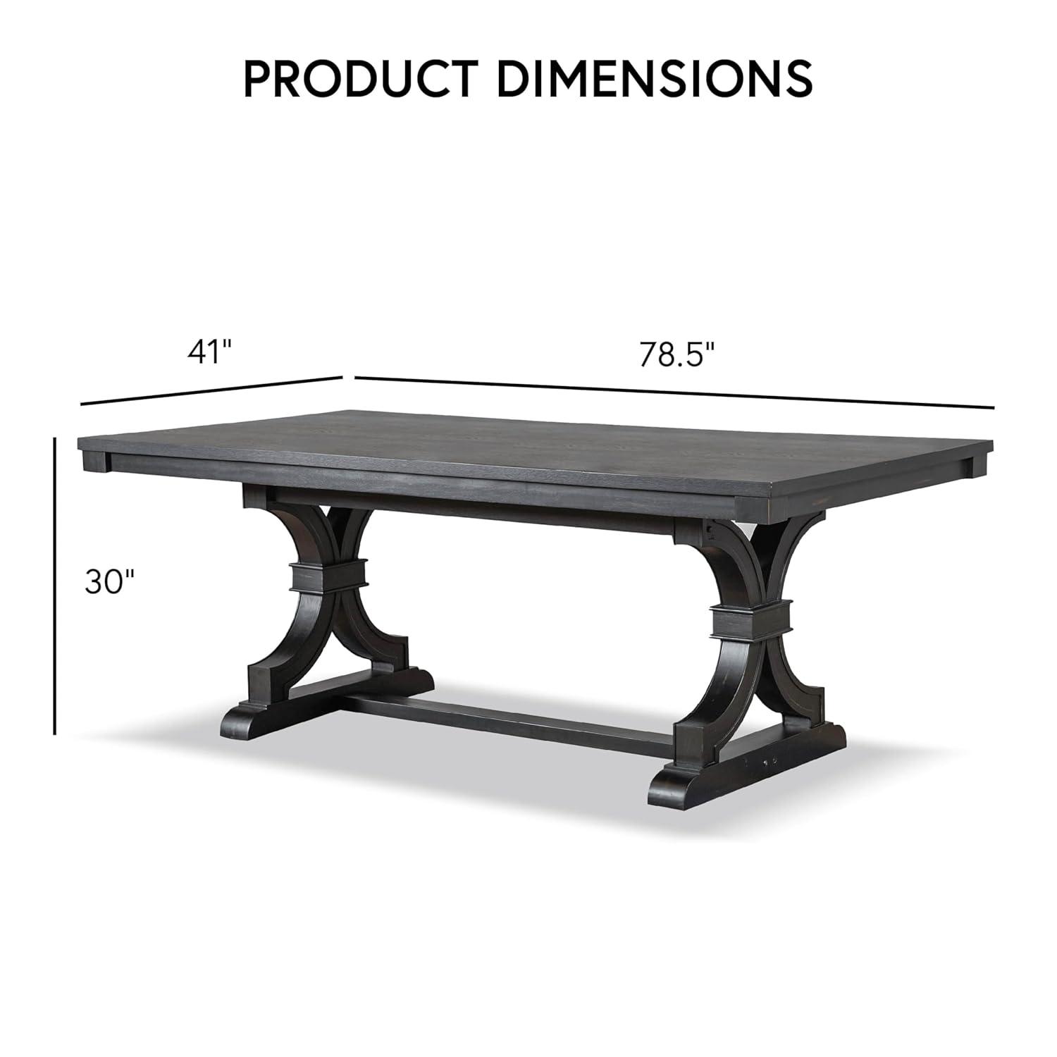 Furniture of America Kindrel Wood Rectangular Dining Table in Black