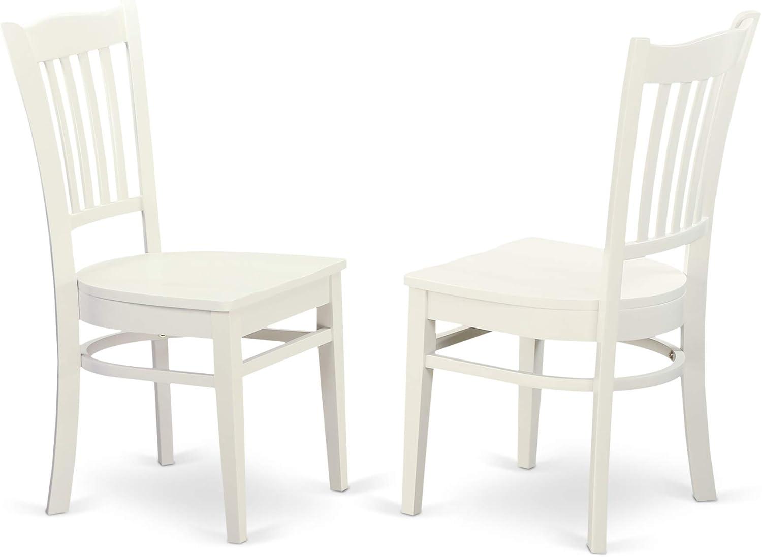 Dining Set - Oxford Kitchen Table & Four Solid Wood Chairs, Linen White - 5 Piece