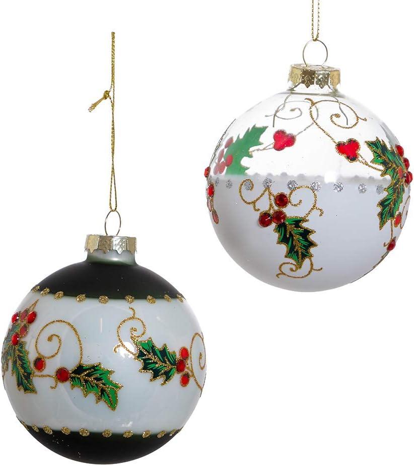 Kurt S. Adler GG0975 Ornament Set, White, Red, Green