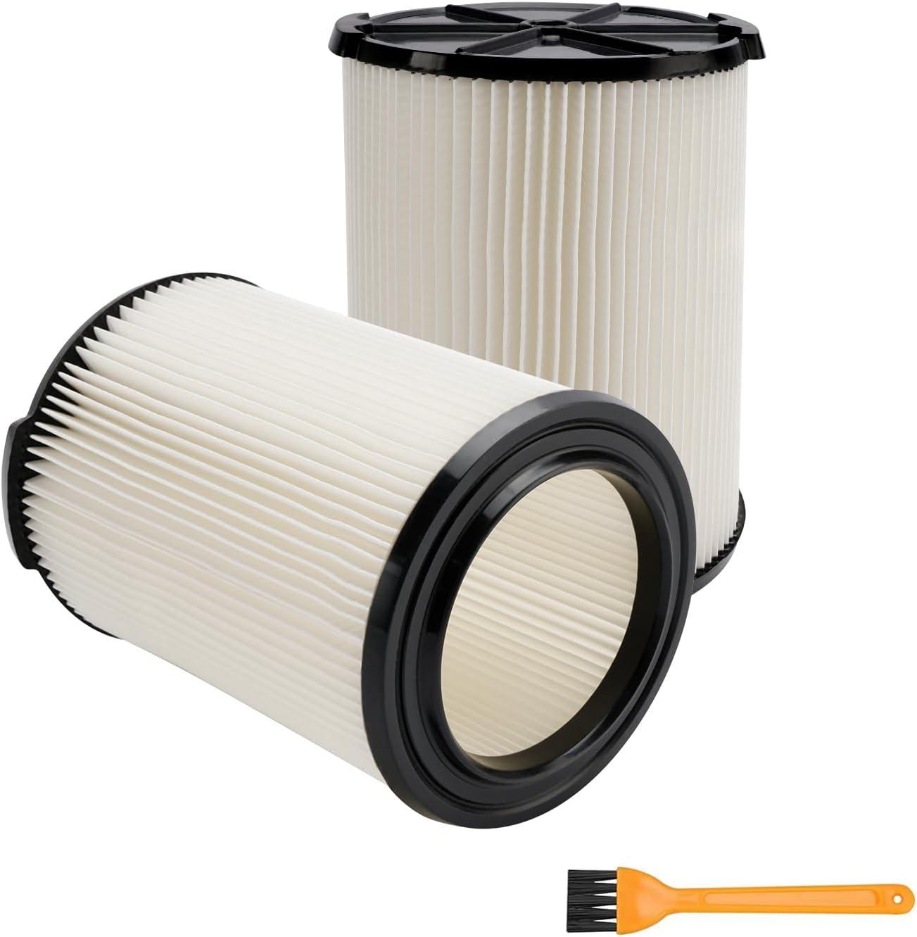 2 Pack White Reusable Wet/Dry Vacuum Filters