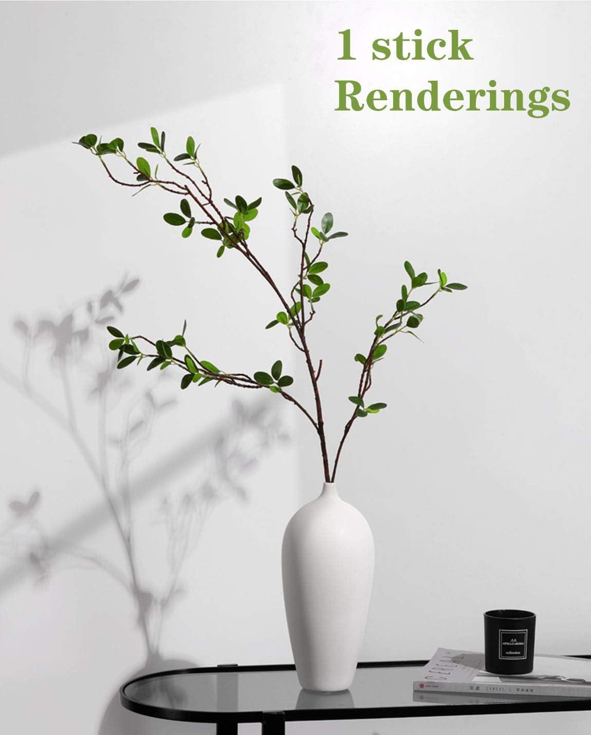 Lifelike Artificial Green Branches (2 pcs) - Ideal for Home, Garden, Office Decor -