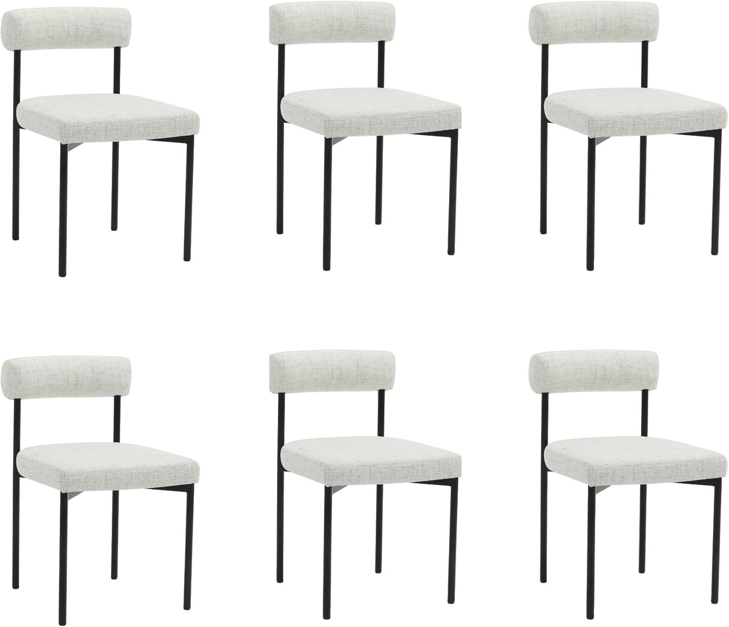Nathan James Set of 6 Dahlia Dining Chairs Gray