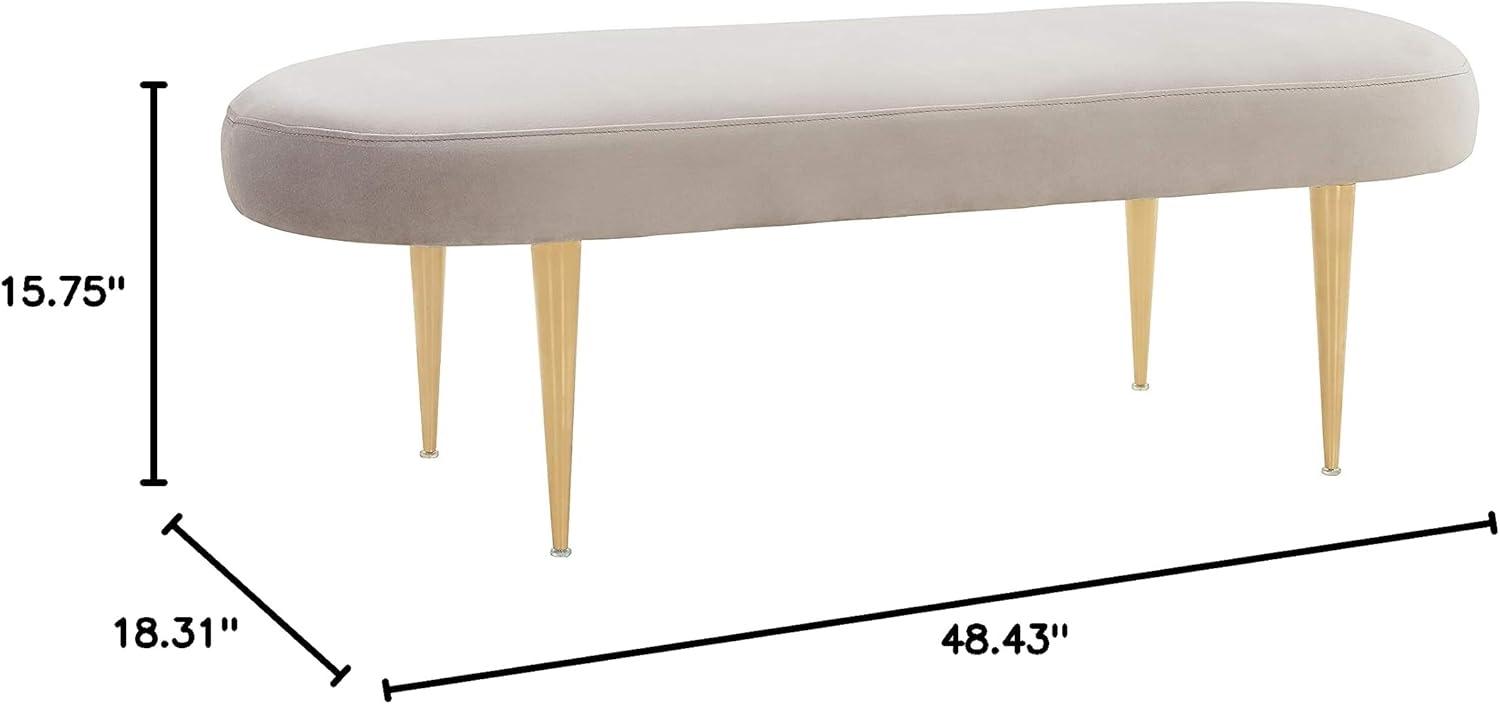 Corinne Oval Bench - SFV4704 - Pale Taupe/Gold - Safavieh Couture