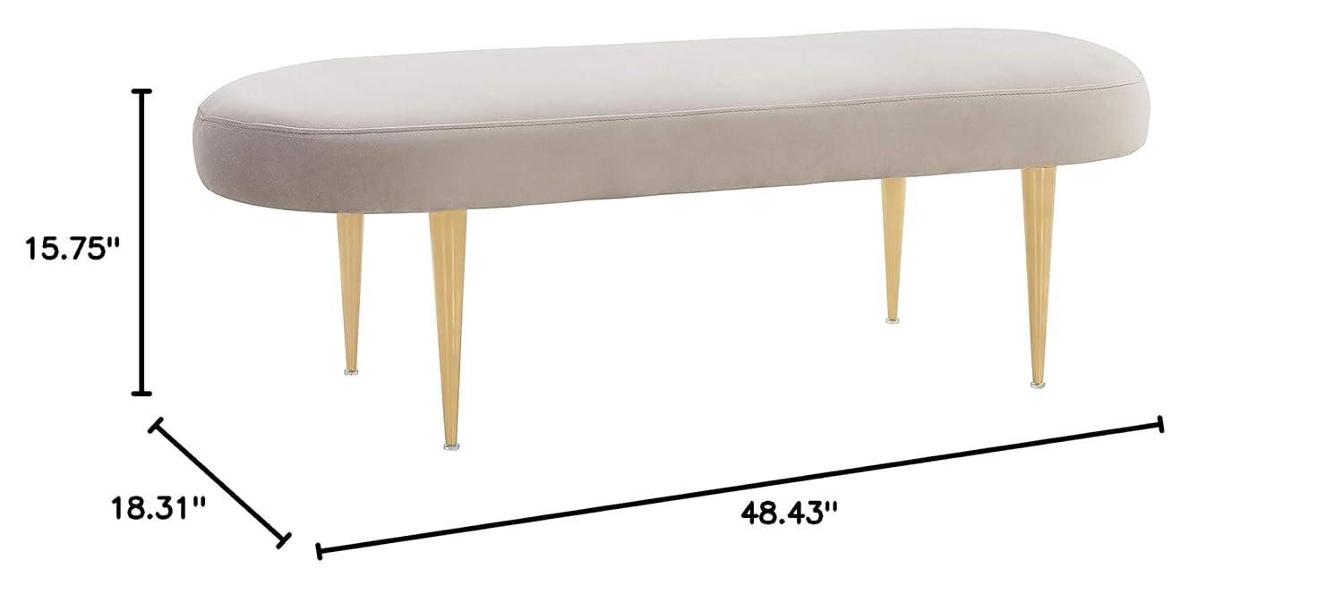 Corinne Oval Bench - SFV4704 - Pale Taupe/Gold - Safavieh Couture