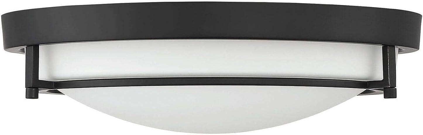 Trade Winds Felton 2-Light Flush Mount Ceiling Light in Matte Black