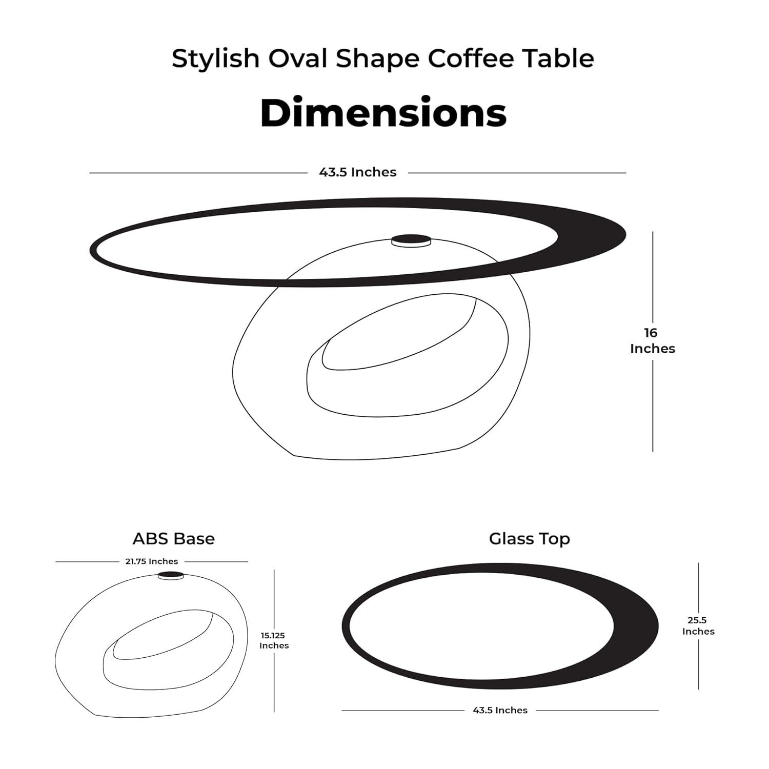 Orren Ellis Glass Top Coffee Table