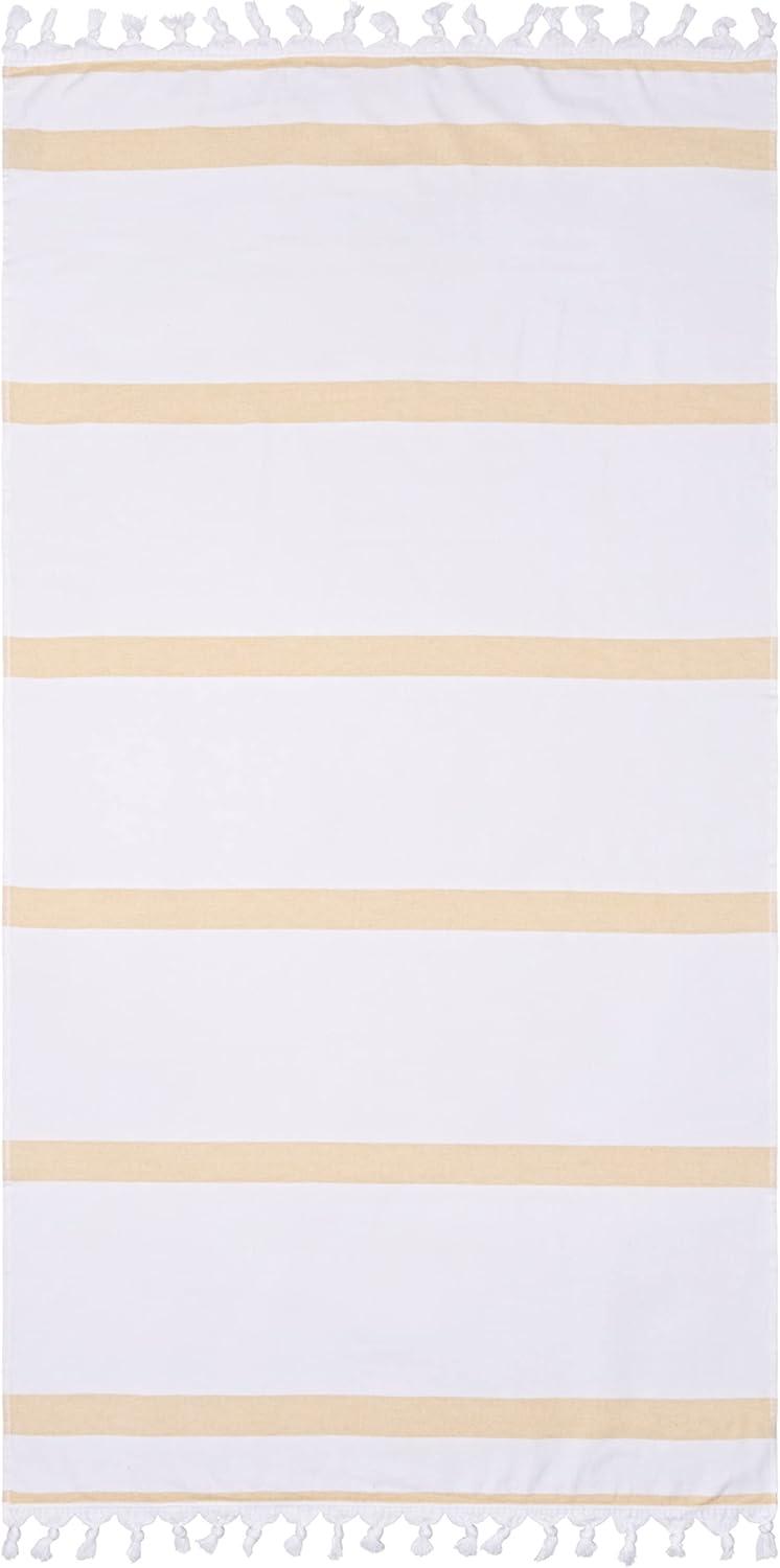 Impressions Ula Stripe Fouta Beach Towel with Tassels