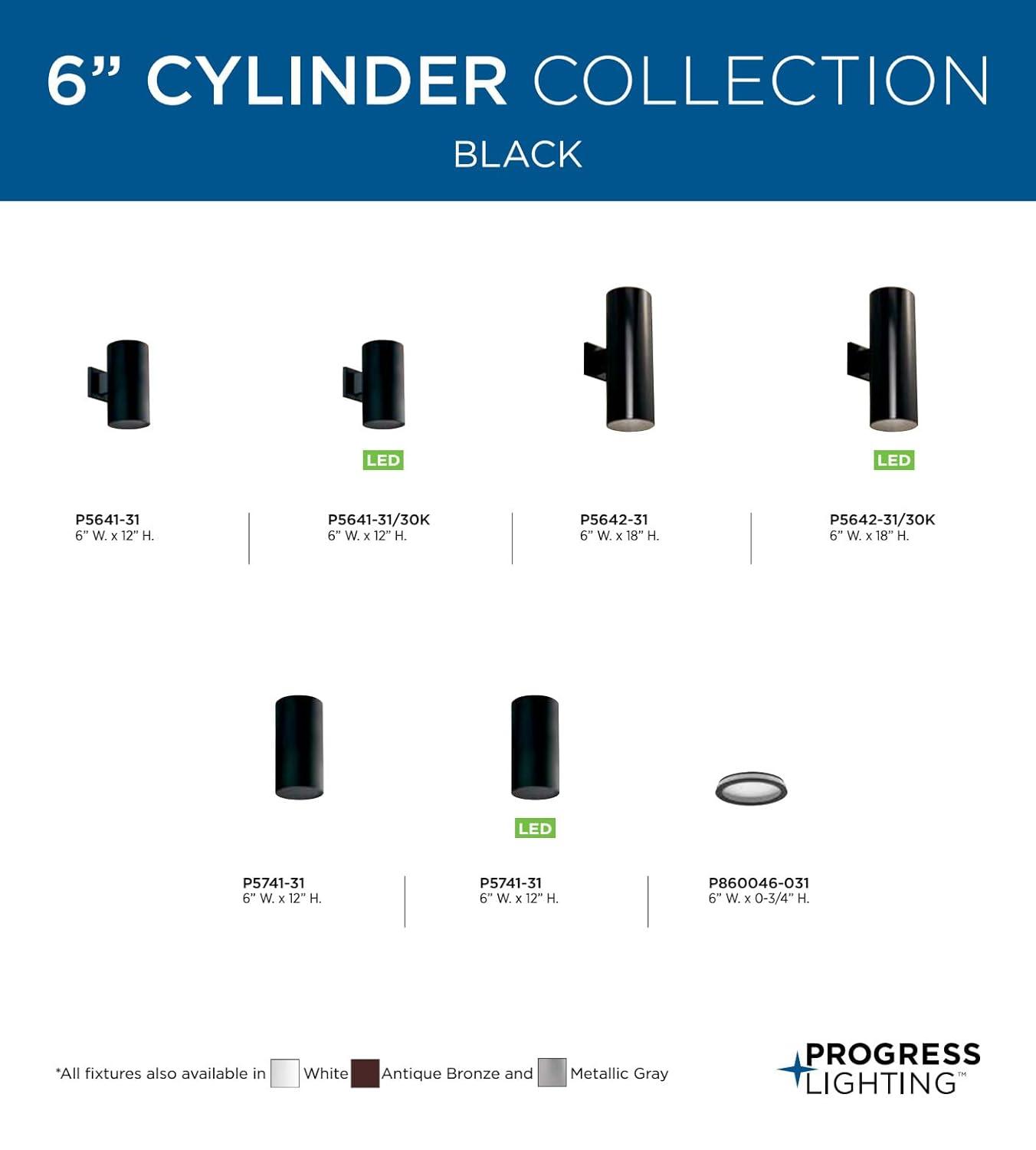 Progress Lighting, Cylinders Collection, 2-Light Wall Light, Antique Bronze, Porcelain Shade