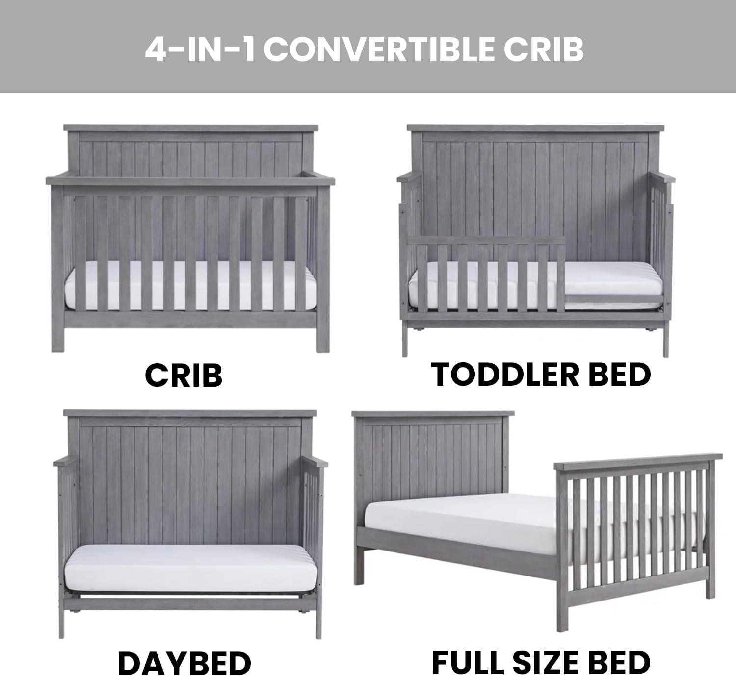 Soho Baby Everlee 4 in 1 Convertible Crib