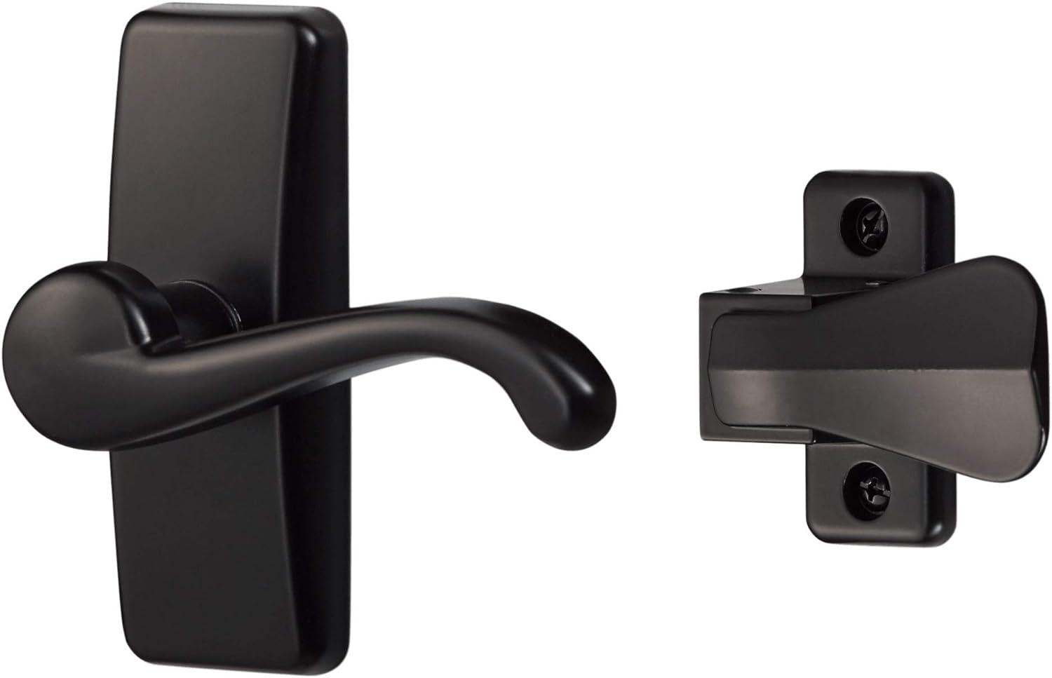 Matte Black Metal Lever Handle Set for Doors