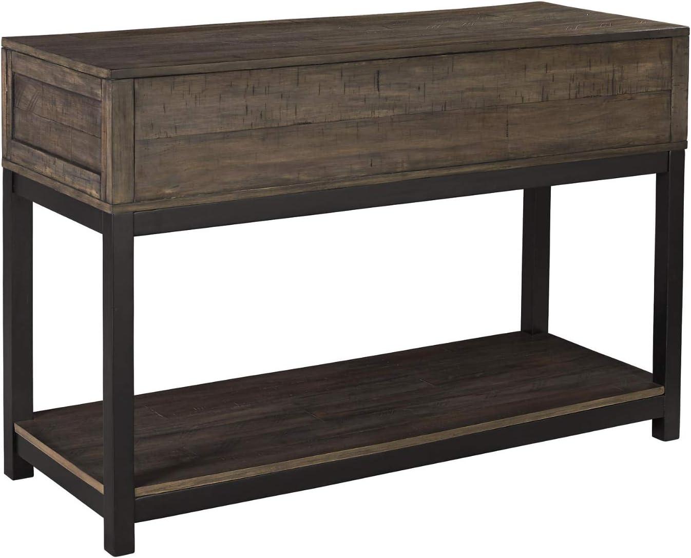 Signature Design by Ashley Johurst 2 Drawer Sofa/Console Table, Grayish Brown