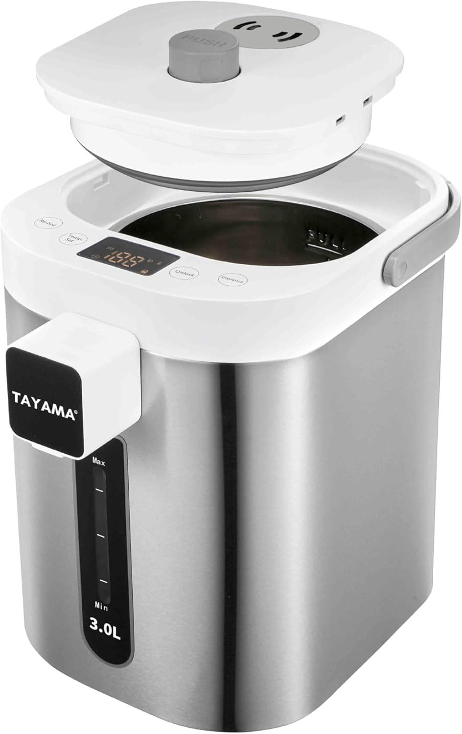 Tayama 13.5-Cup Stainless Steel Digital Instant Hot Water Boiler and Warmer