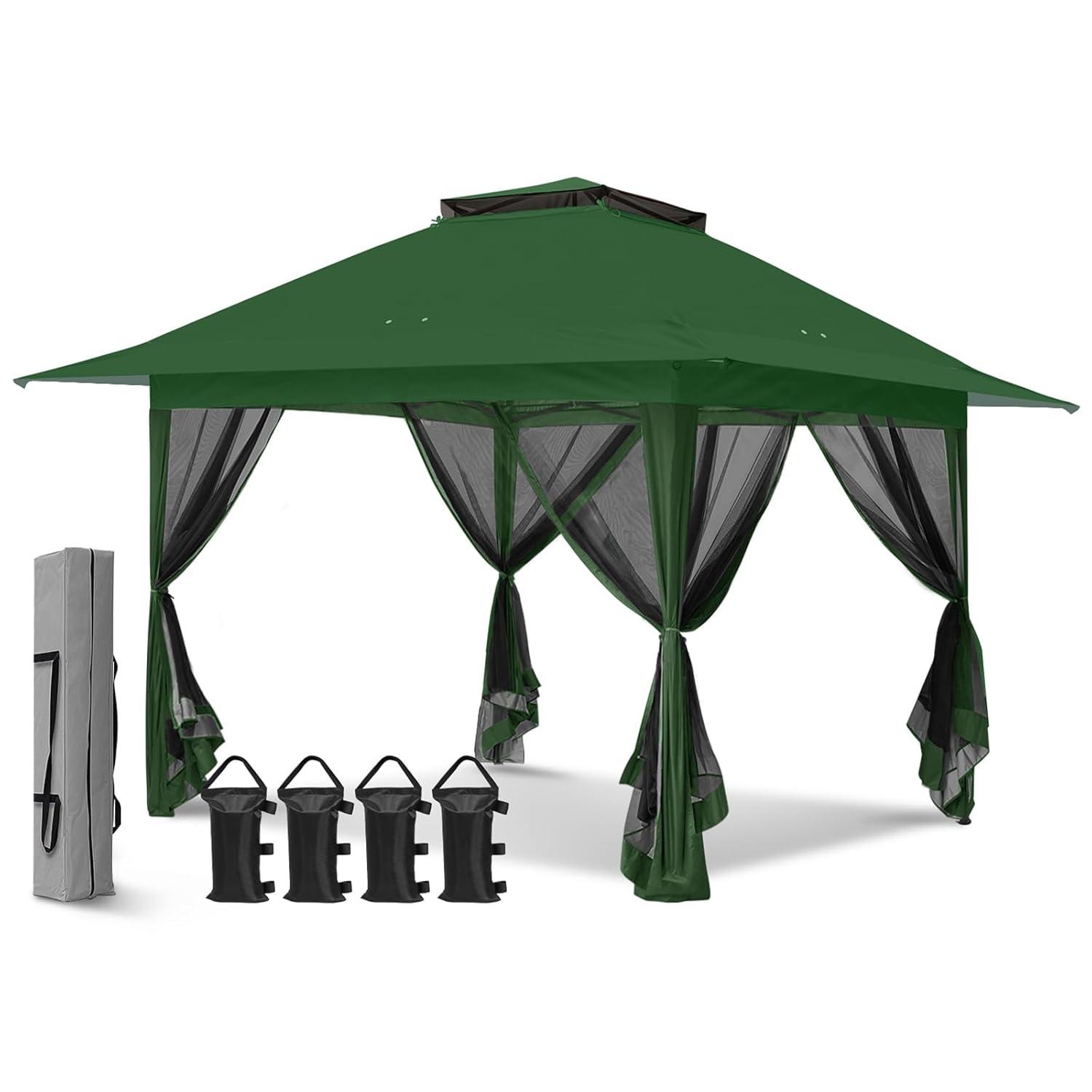 EAGLE PEAK Pop up Patio Gazebo 13 Ft. W x 13 Ft. D Metal Patio