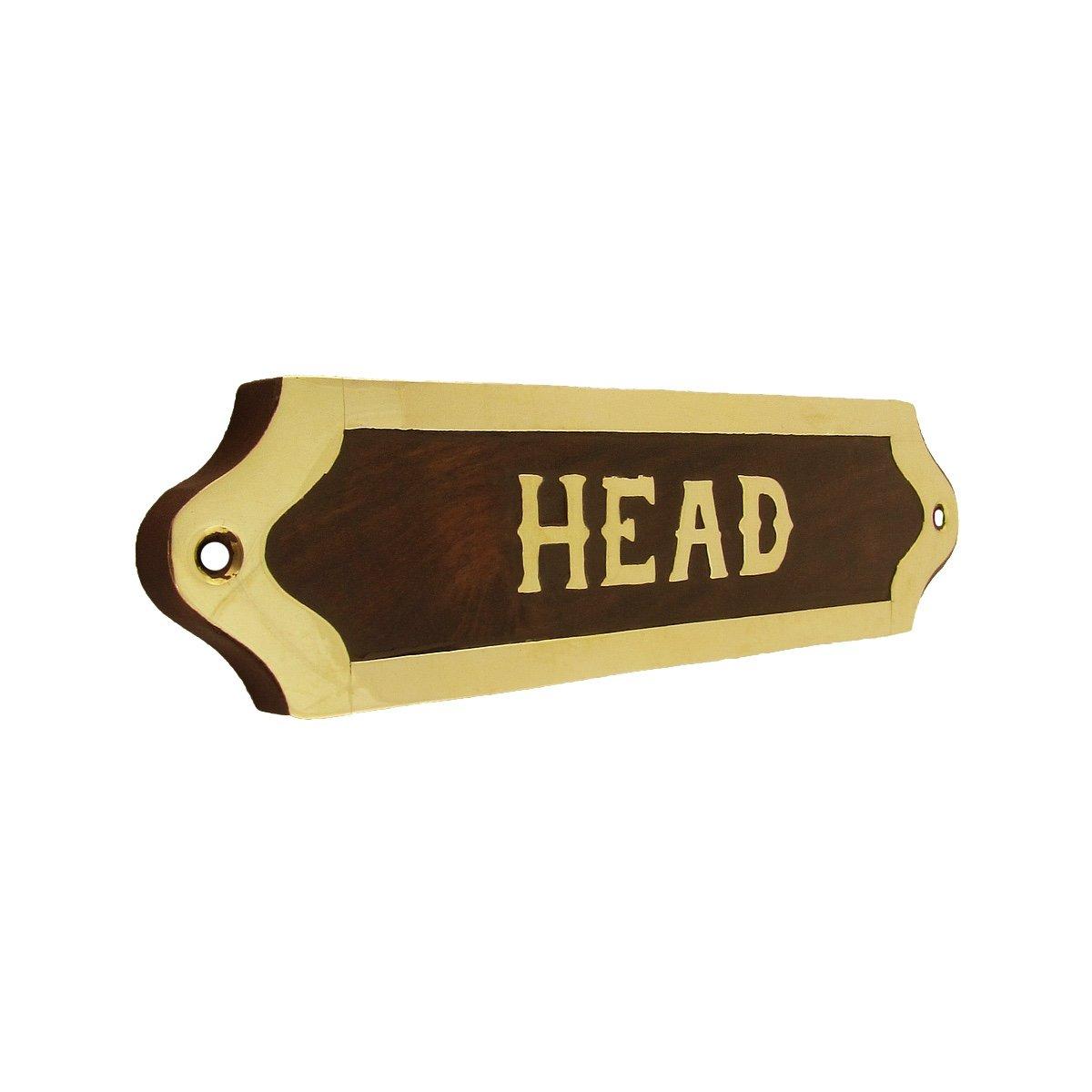Brass Ships Head Door Sign Maritime Ship's Plaque Nautical Ship Home Wall Decor