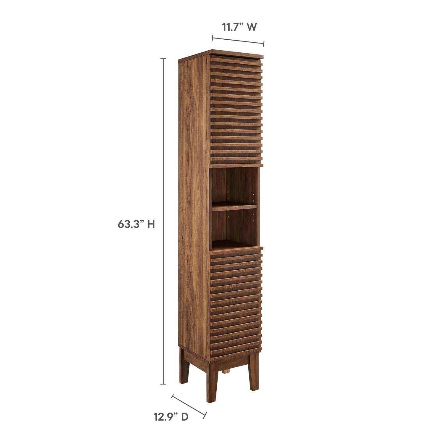 Modway Render Tall Narrow Bathroom Storage Cabinet