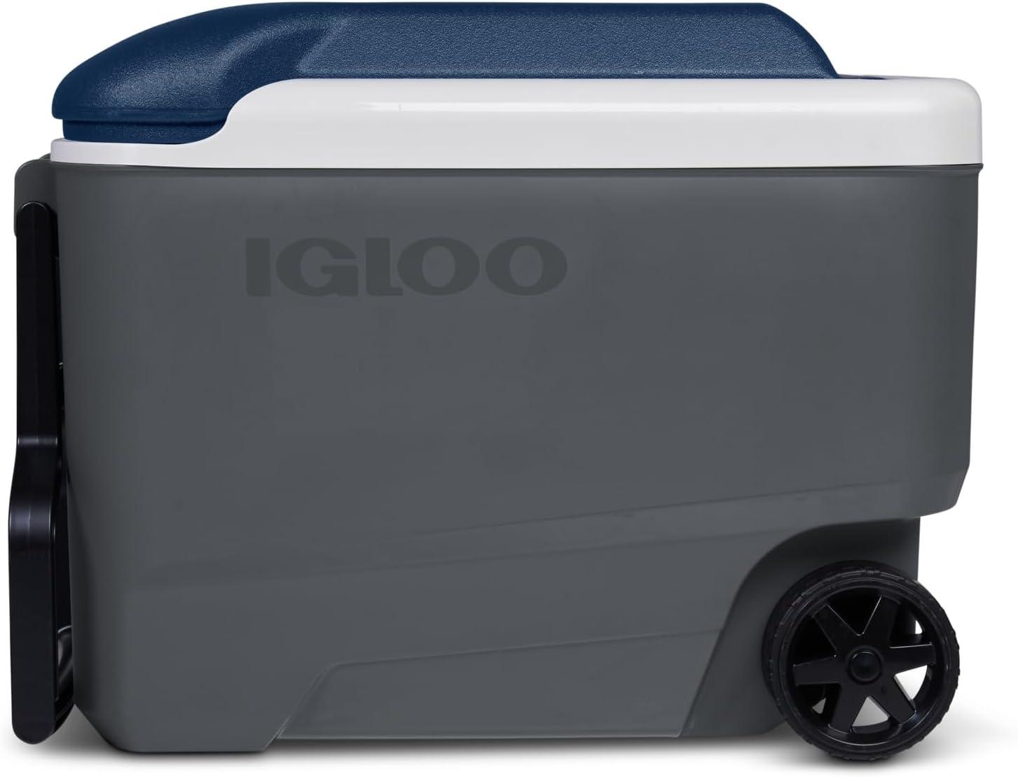 Igloo MaxCold 40qt Gray Roller Cooler with Wheels