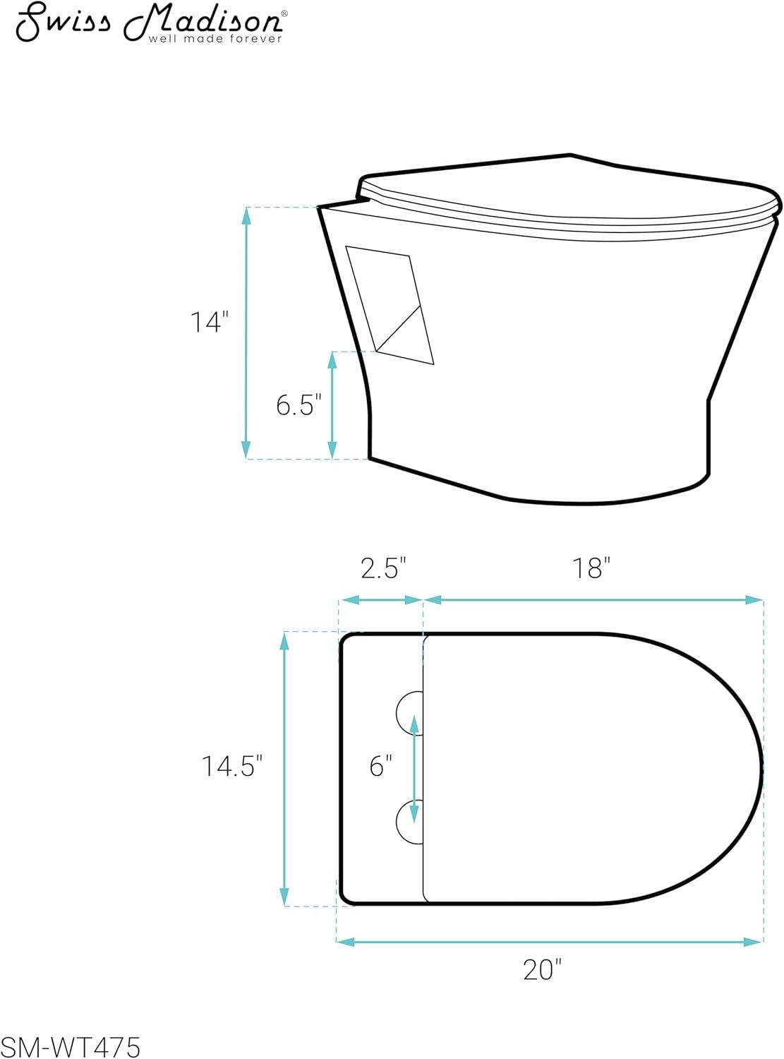 Ivy II Wall-Hung Elongated Toilet Bowl