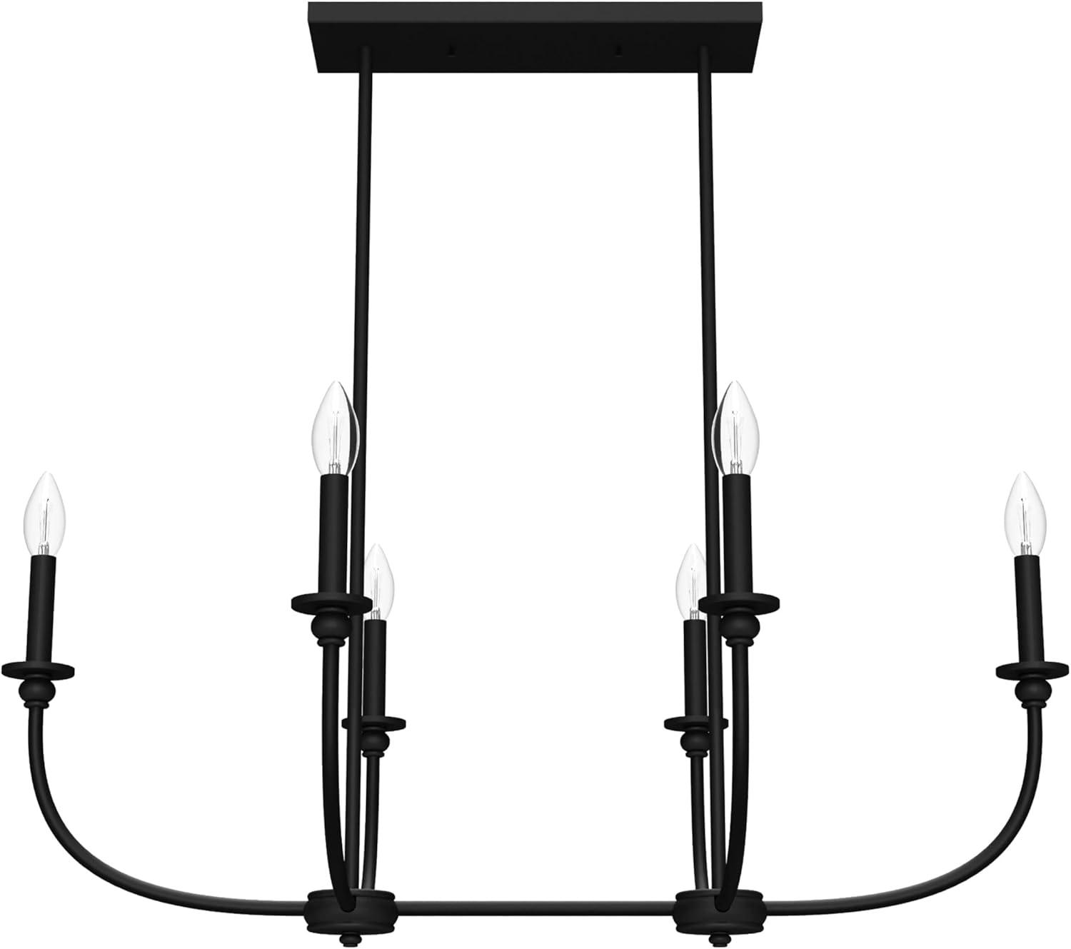 Hunter Southcrest 6 Light Linear Chandelier Ceiling Light Fixture