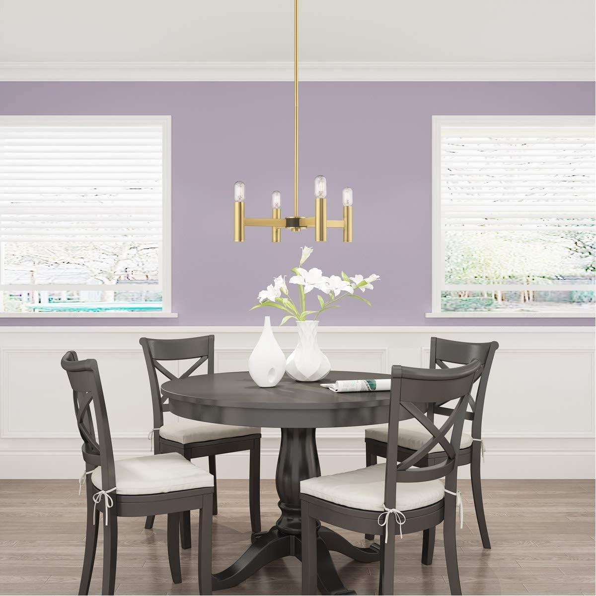 Livex Lighting Copenhagen 4 - Light Chandelier in  Satin Brass